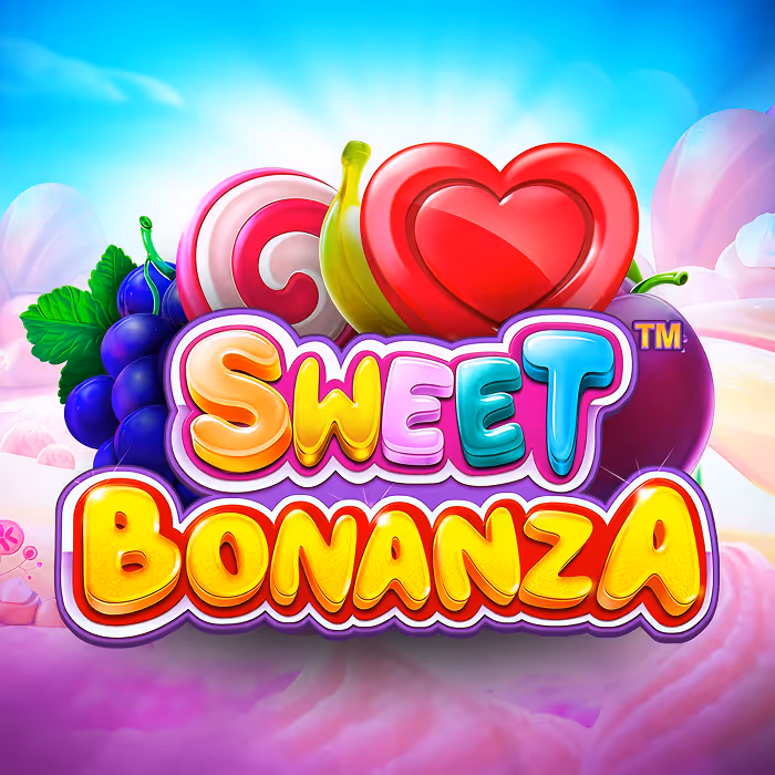 Sweet Bonanza slot with cascading reels, multipliers, and candy-themed symbols