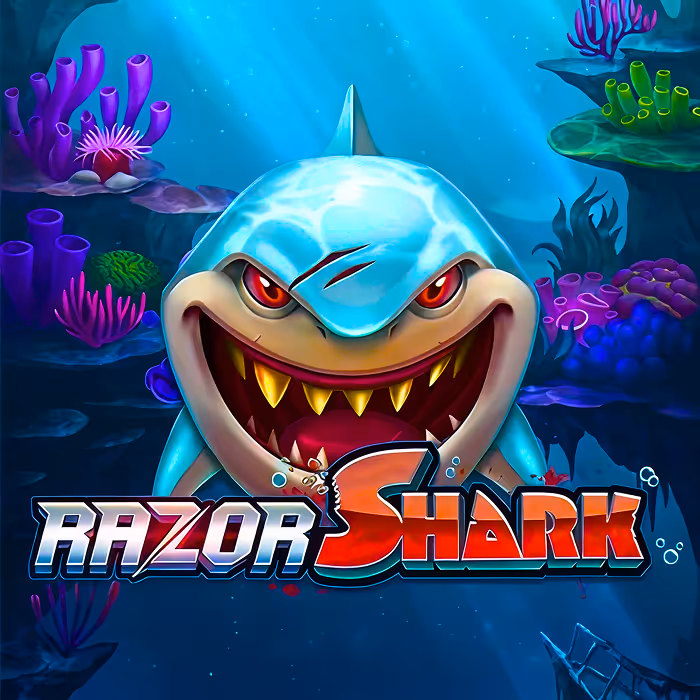 Razor Shark underwater adventure slot with mystery stacks and multiplier reveals